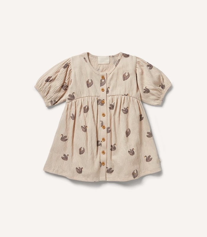Crinkle Button Dress - 图片 5